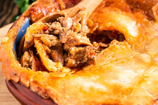 close up of meat pot pie